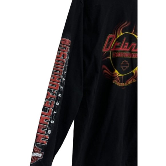 Vintage Harley Davidson  Motorcycle Orlando Florida USA Long Sleeve Shirt Size M - Picture 5 of 6